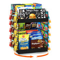 360 Rotating Snack Display Rack, 2 Tier Snack Organizer for Countertop