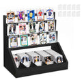 3-Tier Trading Card Display Stand,Black