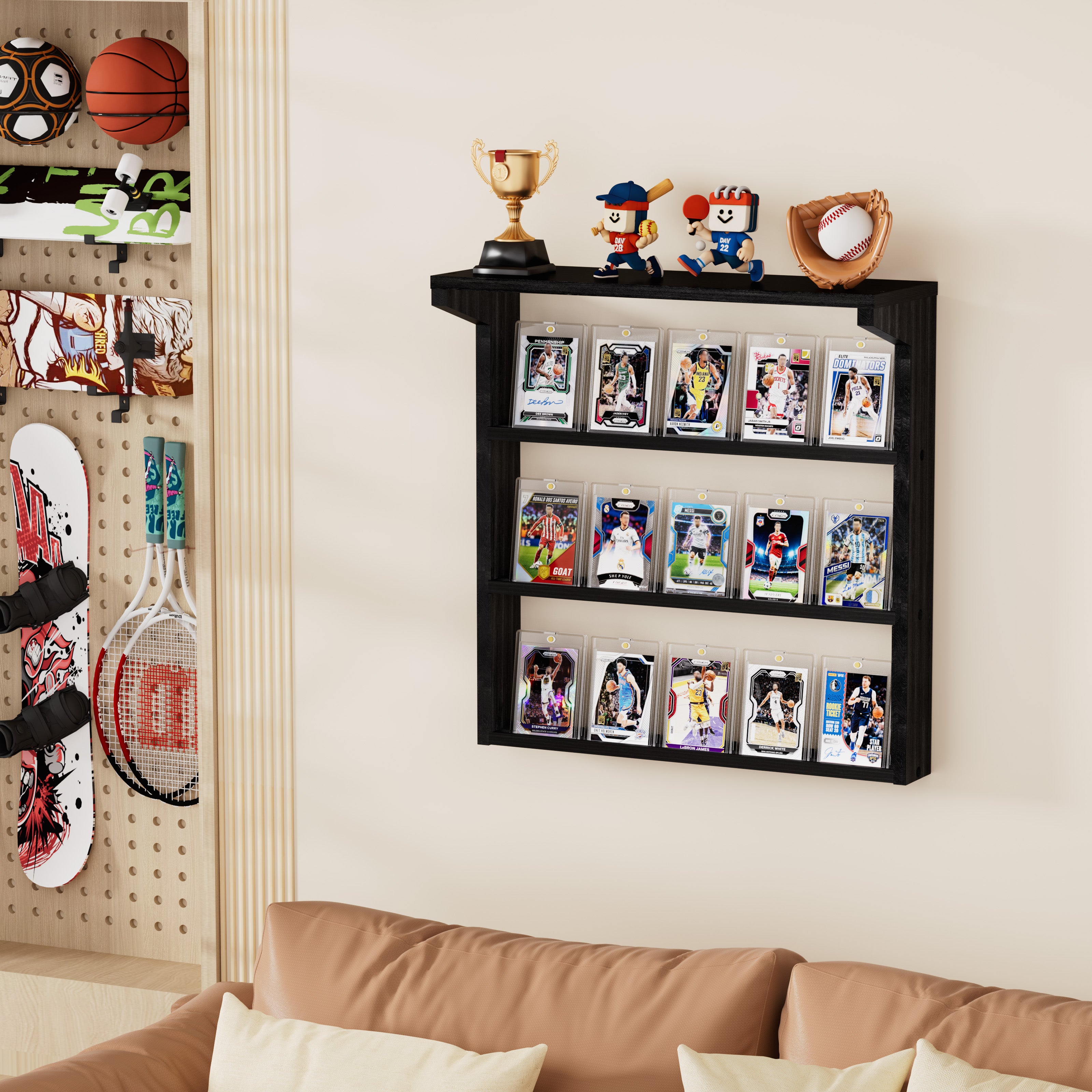 3 Tier Trading Card Display Stand for Wall