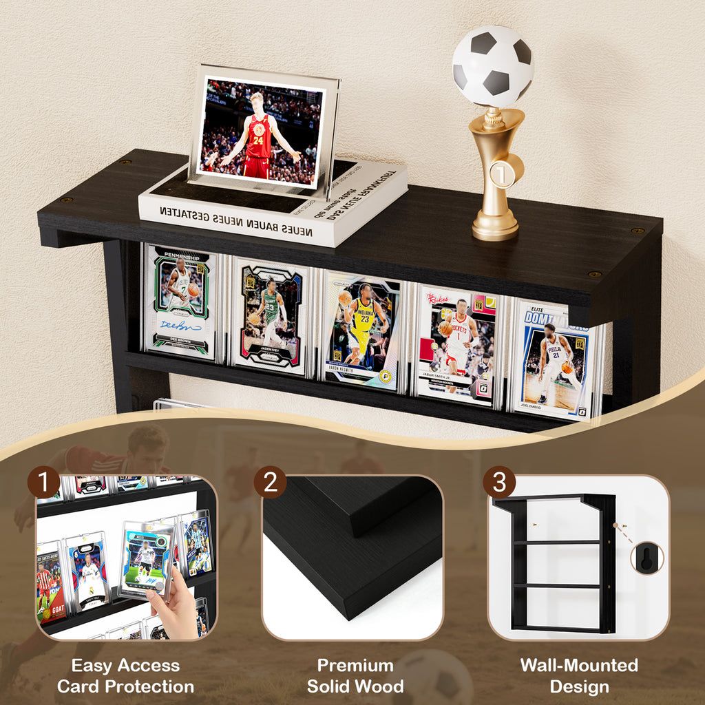 3 Tier Trading Card Display Stand for Wall