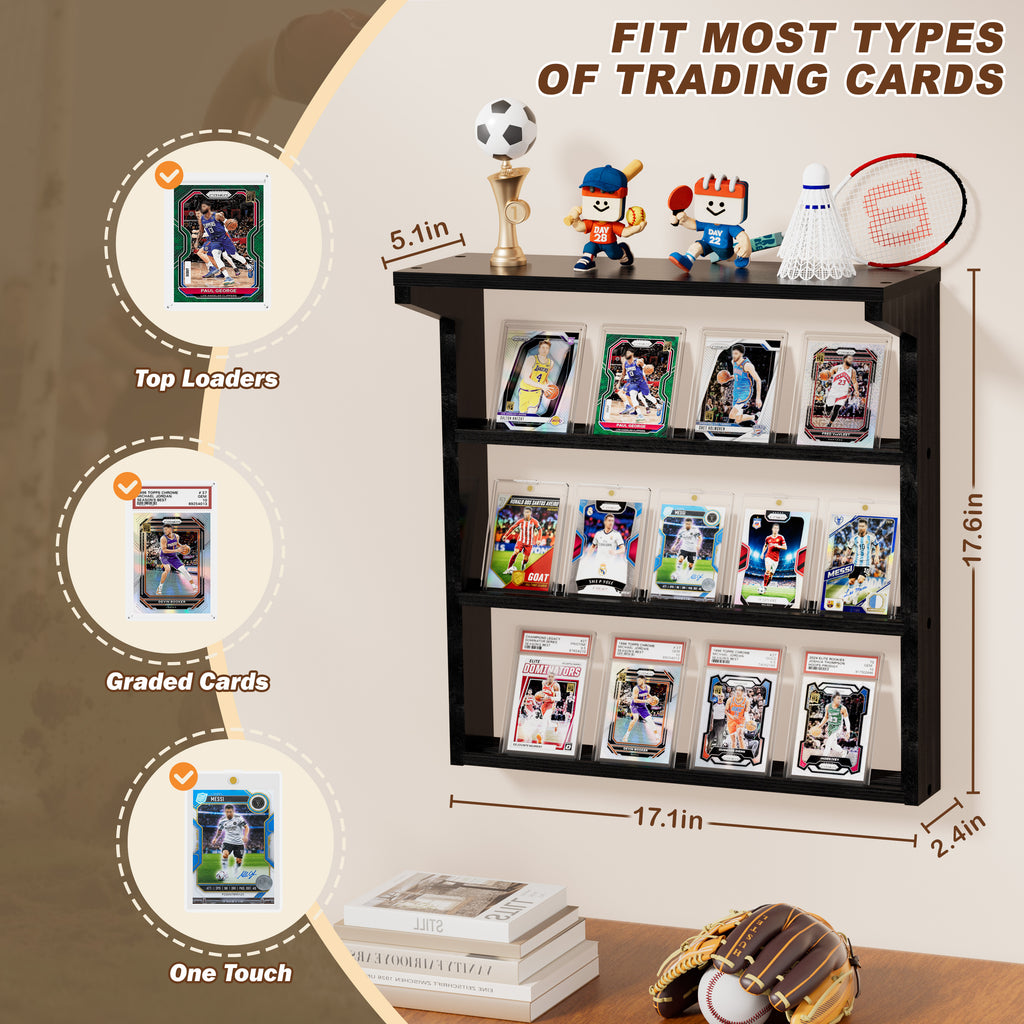 3 Tier Trading Card Display Stand for Wall