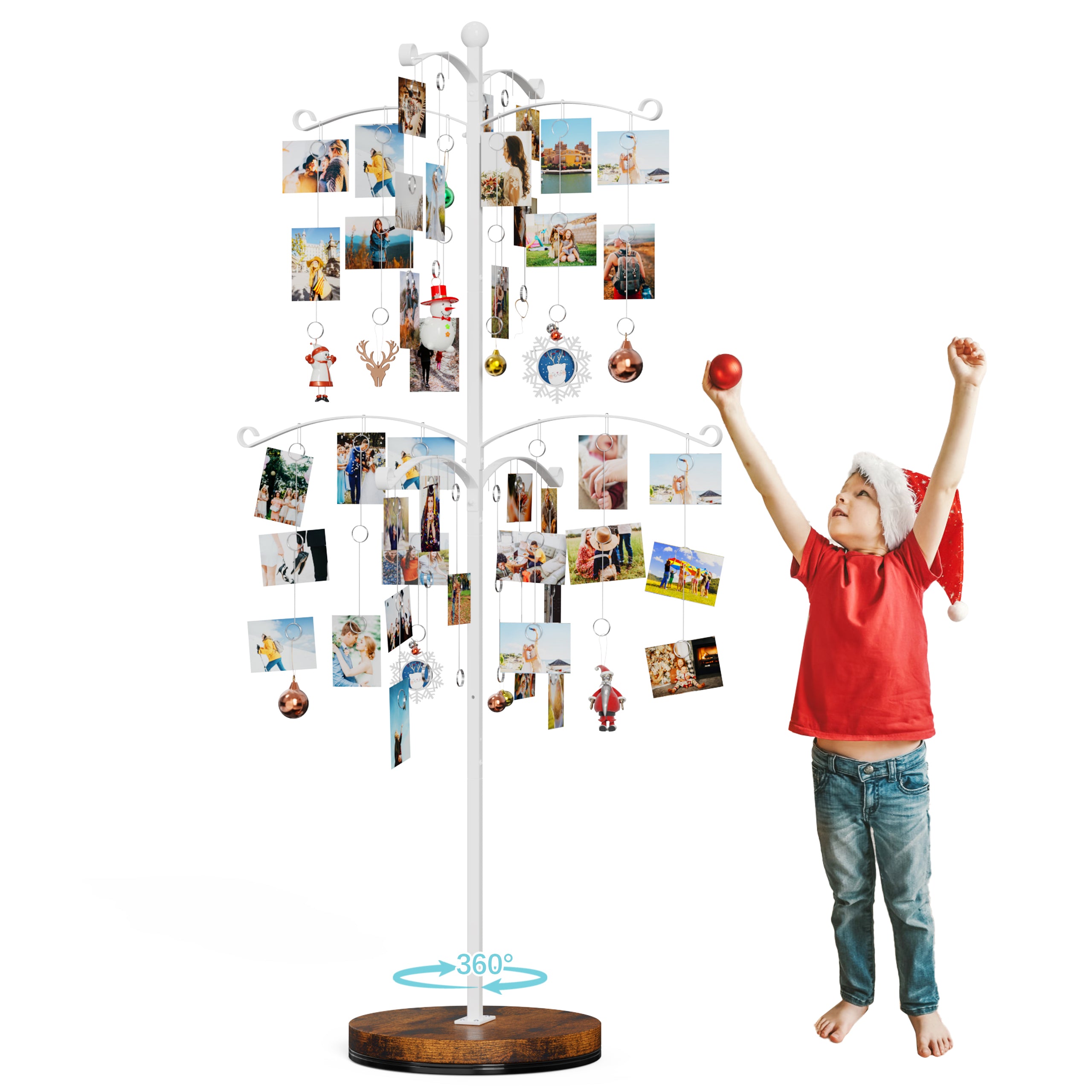Metal Photo Display Tree,90 Clips Holder for 4x6, 5x7 Picture Frames Hanging