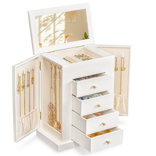 5 Layer Large Leather Jewelry Boxes