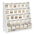 Earring Display for Vendors, 30 Hooks Solid Wood Jewelry Display for Vendors Selling