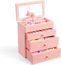 Musical Jewelry Box for Girls,Kids Jewelry Box with Spinning Dancer for Birthday Bedroom Decor