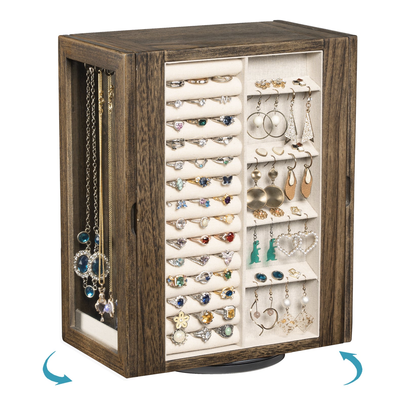Dinmligt 360° Rotating Jewelry Box for Women