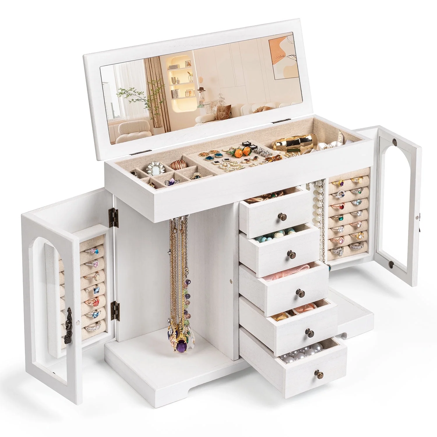Sfugno Jewelry Box for Women Girls