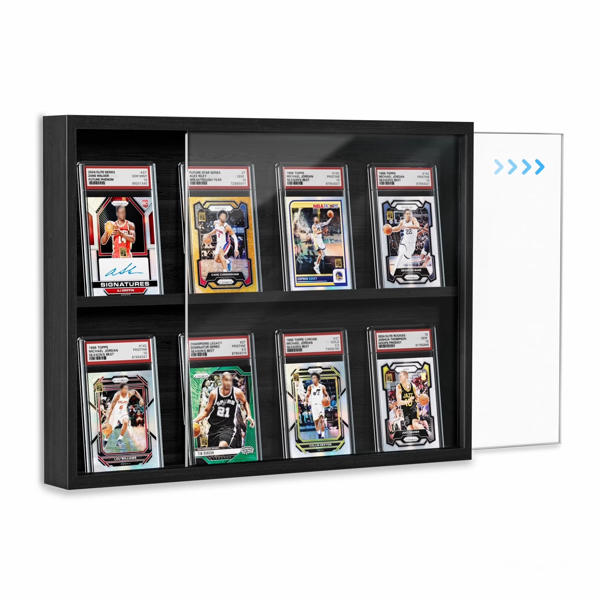 Graded Sports Card Display for Trading Card Collection
