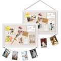 2-Pack Bulletin Board 16"x11" Cork Boards for Walls