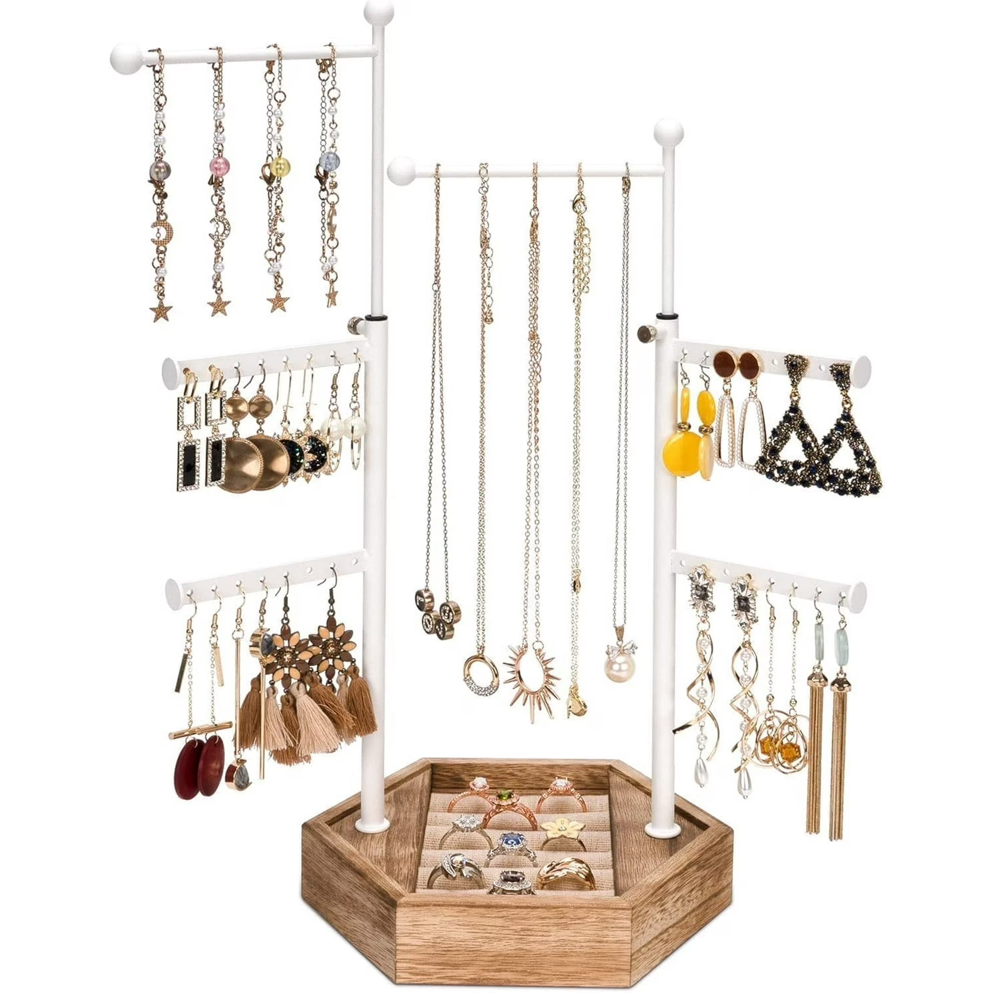 Jewelry Organizer Stand - 6 Tier Jewelry Rack