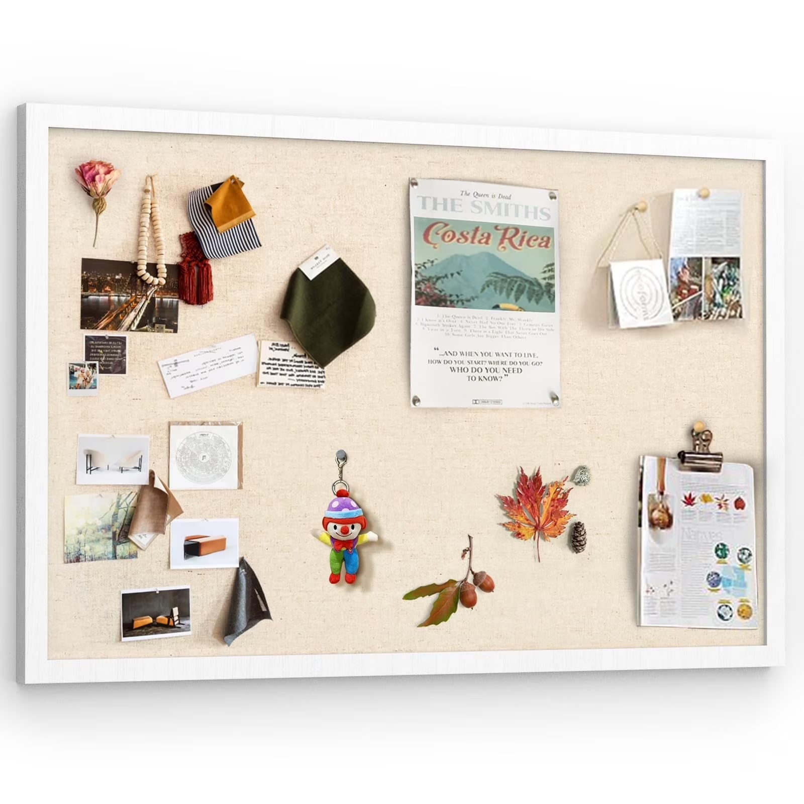 Large Bulletin Board 30x20 inch with Linen