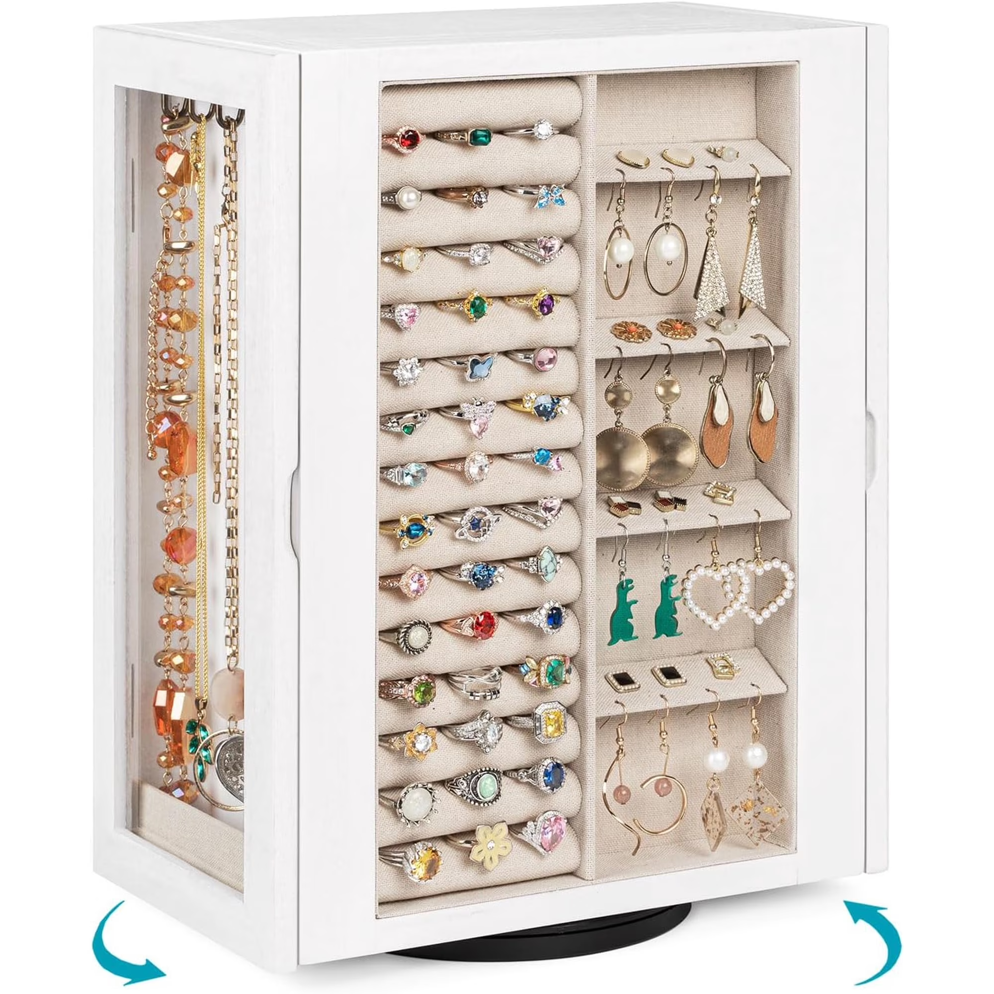 Dinmligt 360° Rotating Jewelry Box for Women