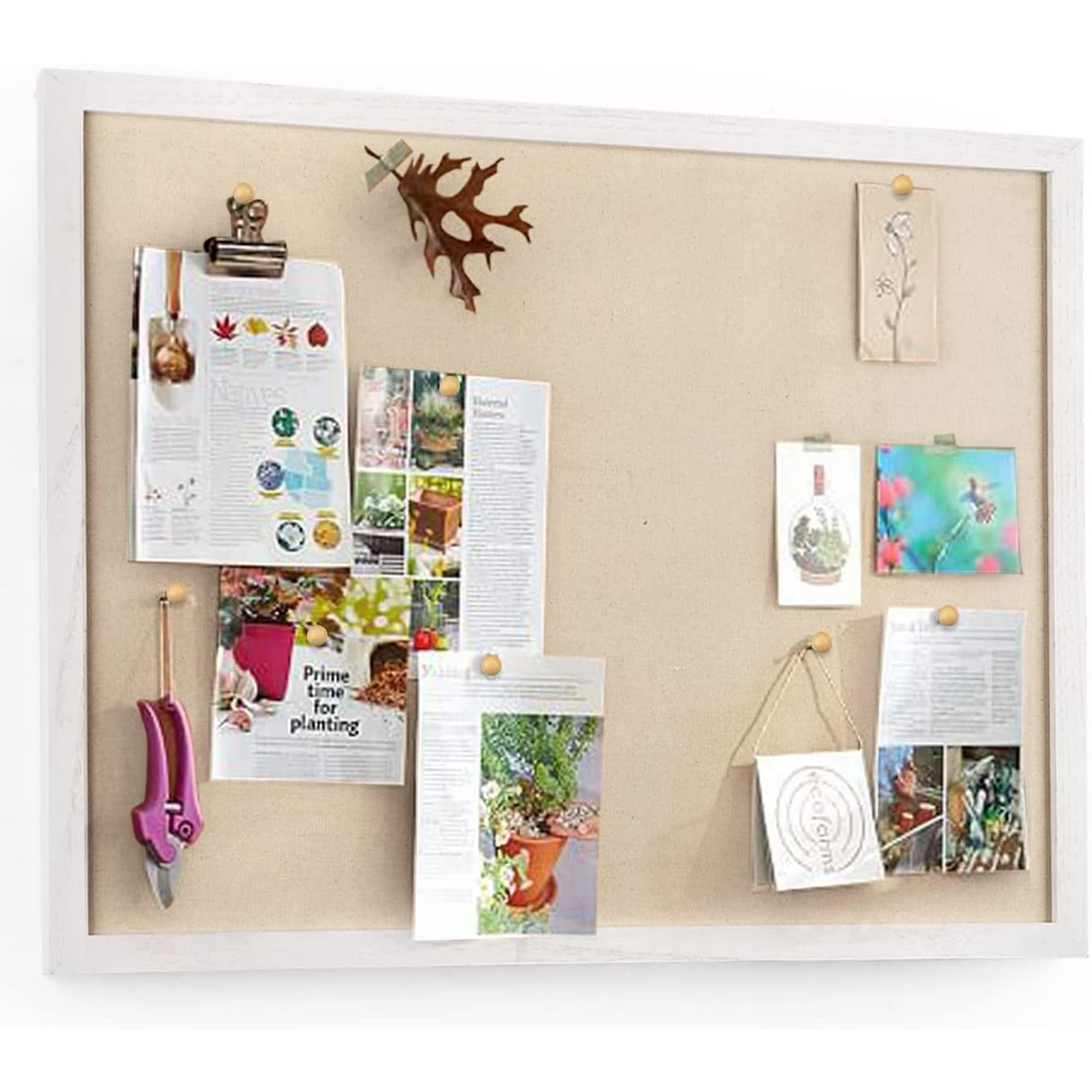 Large Bulletin Board 23x18 inch with Linen