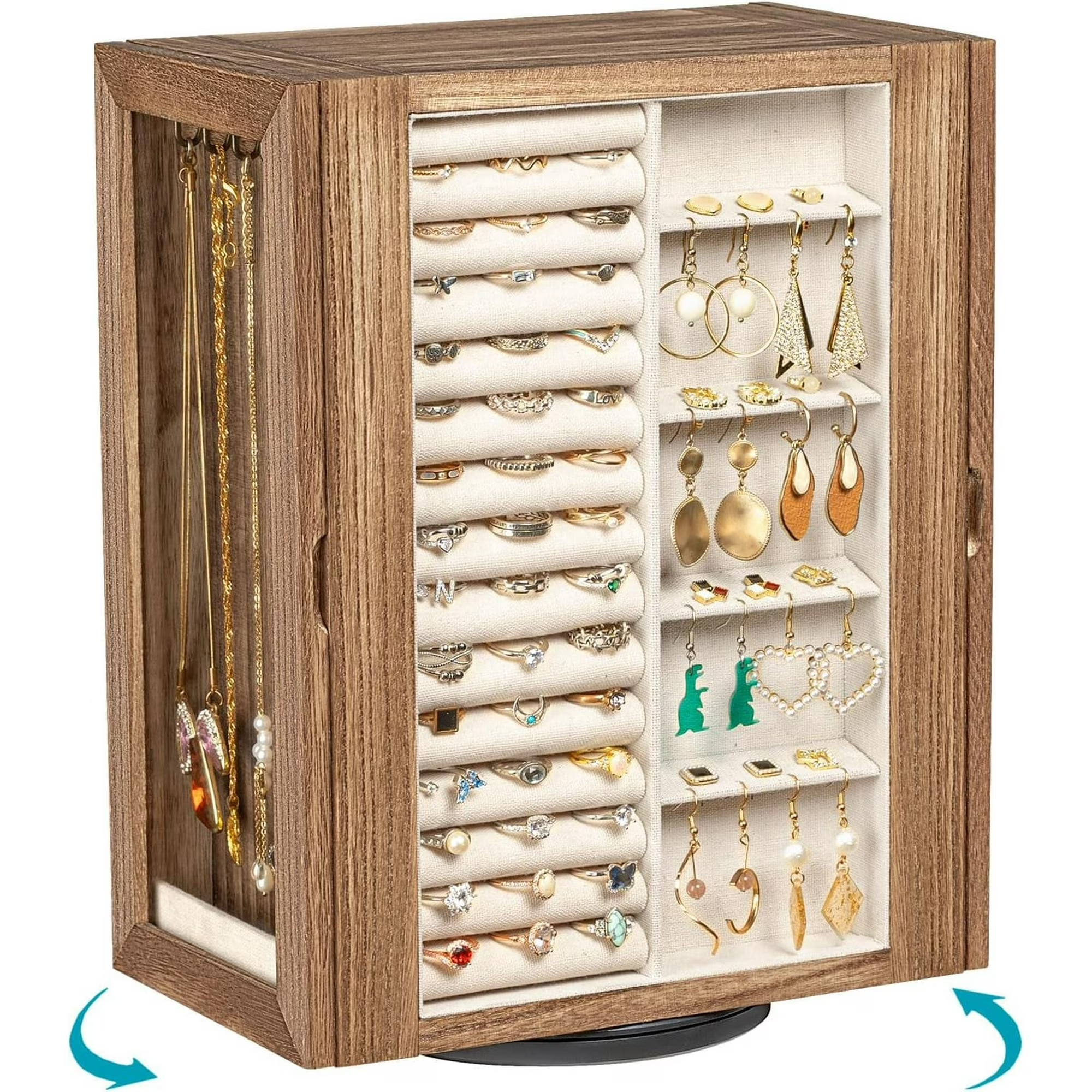 Dinmligt 360° Rotating Jewelry Box for Women