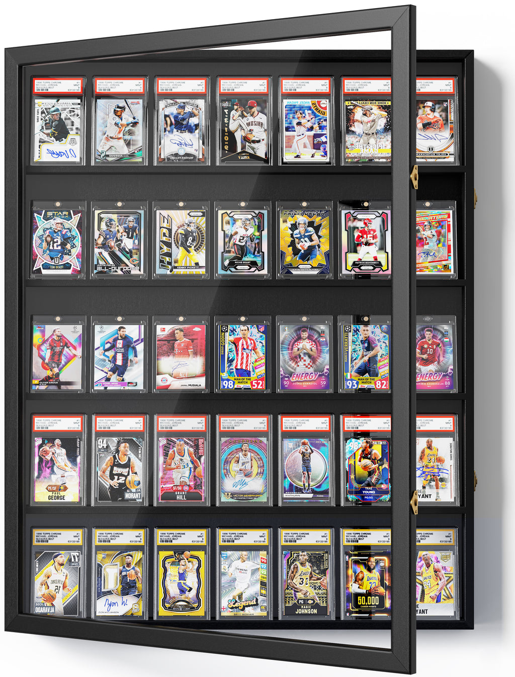 Card Display Case, 35 Graded Sports Display Frame