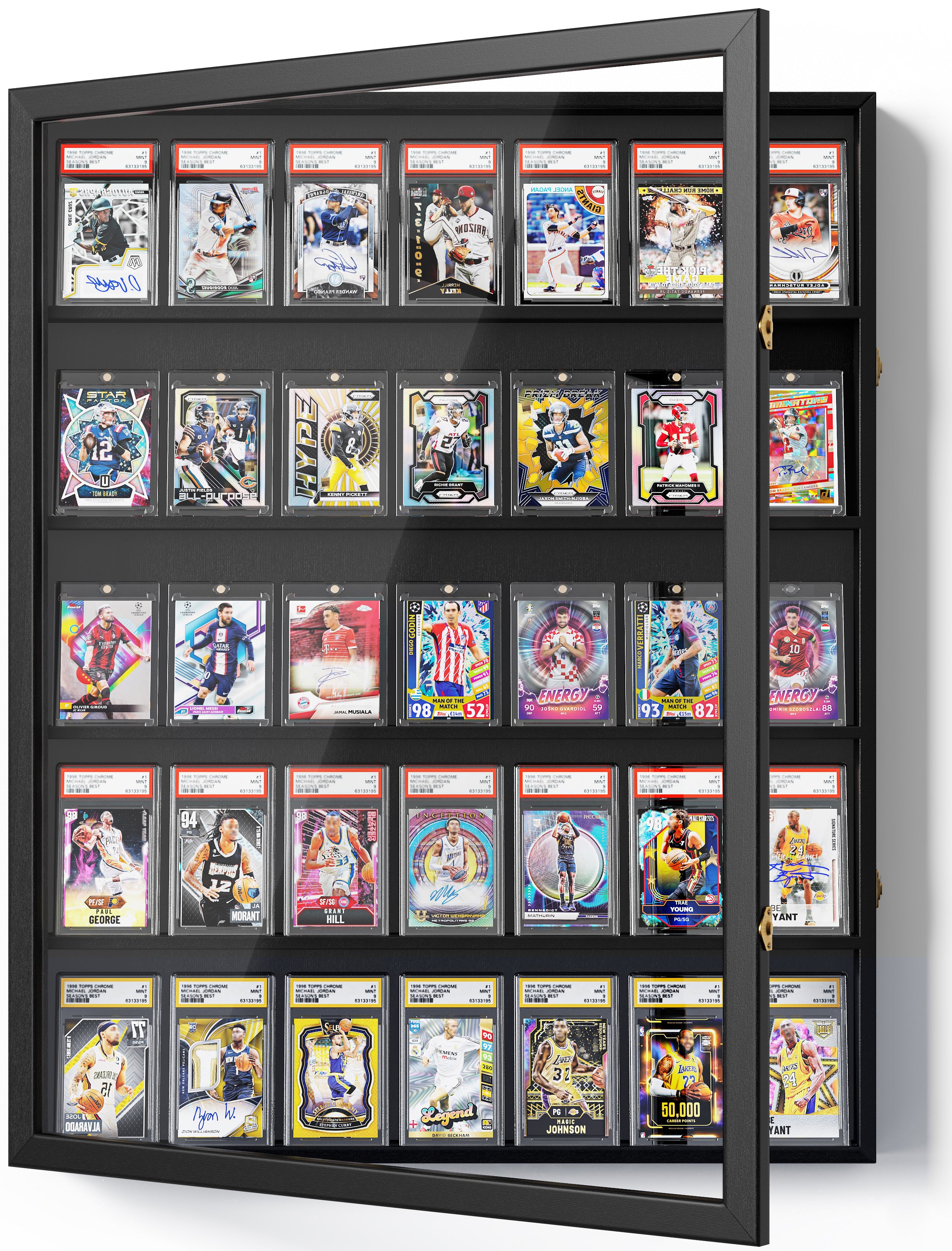 Card Display Case, 35 Graded Sports Display Frame