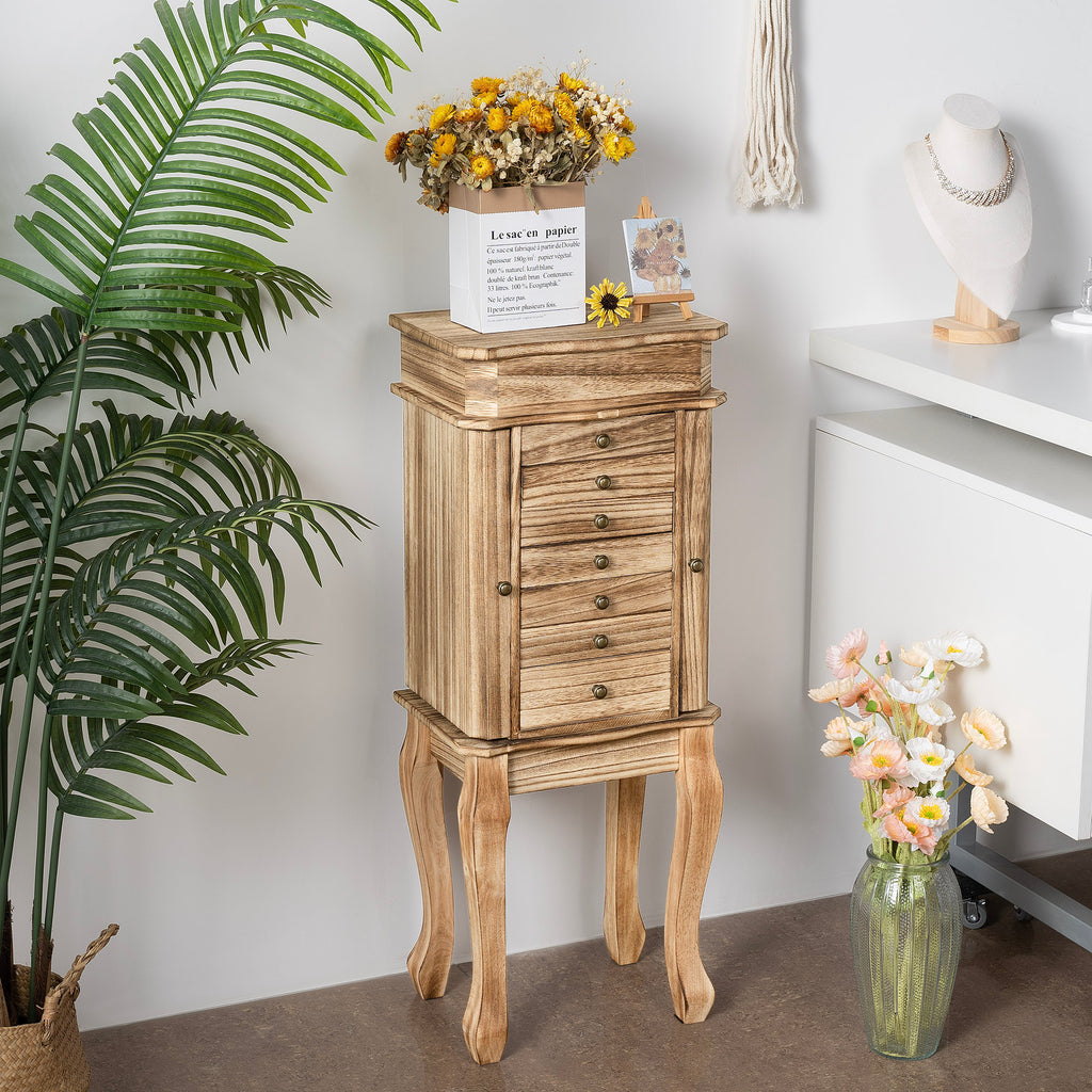 Jewelry Armoire,Standing Jewelry Cabinet with 7 Drawers