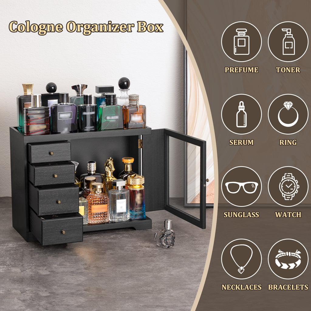 Dinmligt Cologne Organizer for Men, 5 Tier Large Capacity perfume organizer