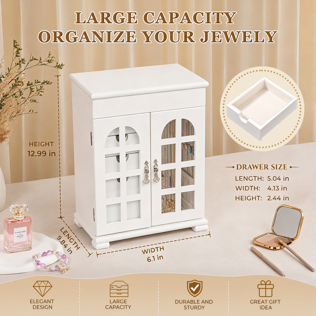 Dinmligt 5-Tier Large Wooden Jewelry Box for Women