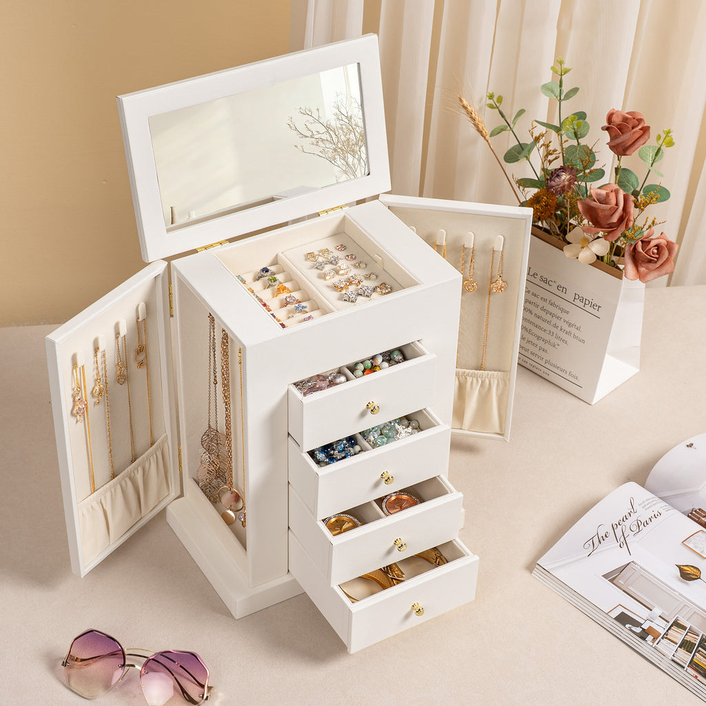 5 Layer Large Leather Jewelry Boxes