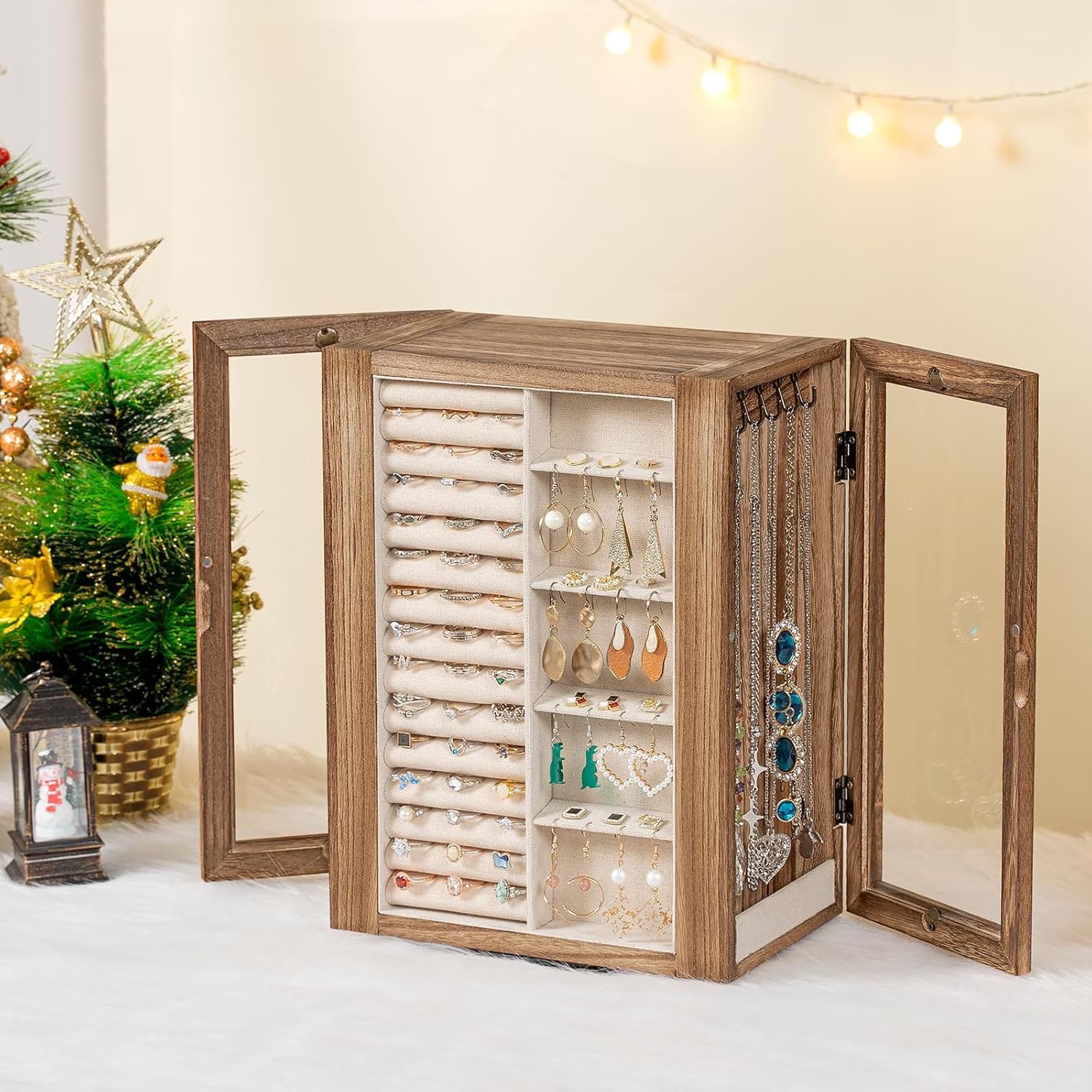 Dinmligt 360° Rotating Jewelry Box for Women
