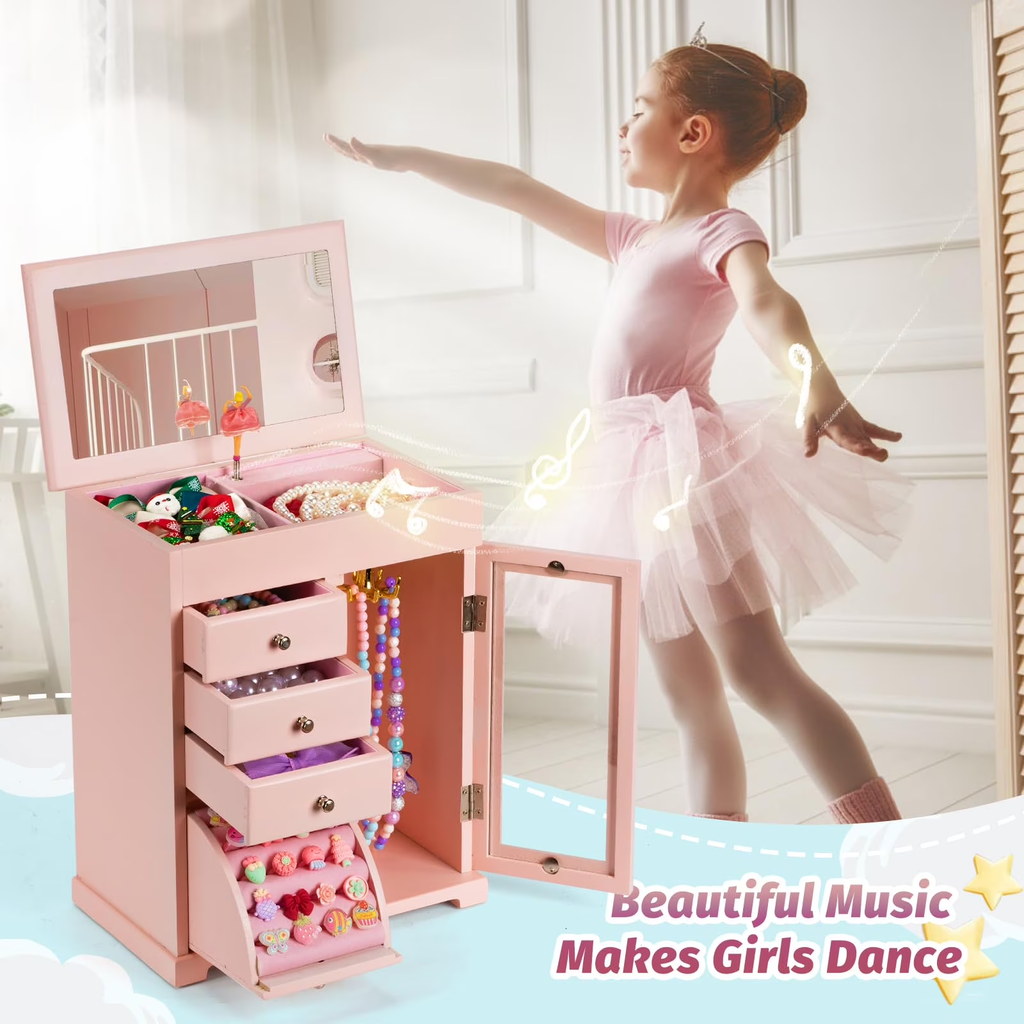 5 Layer Kids Musical Jewelry Box for Girls