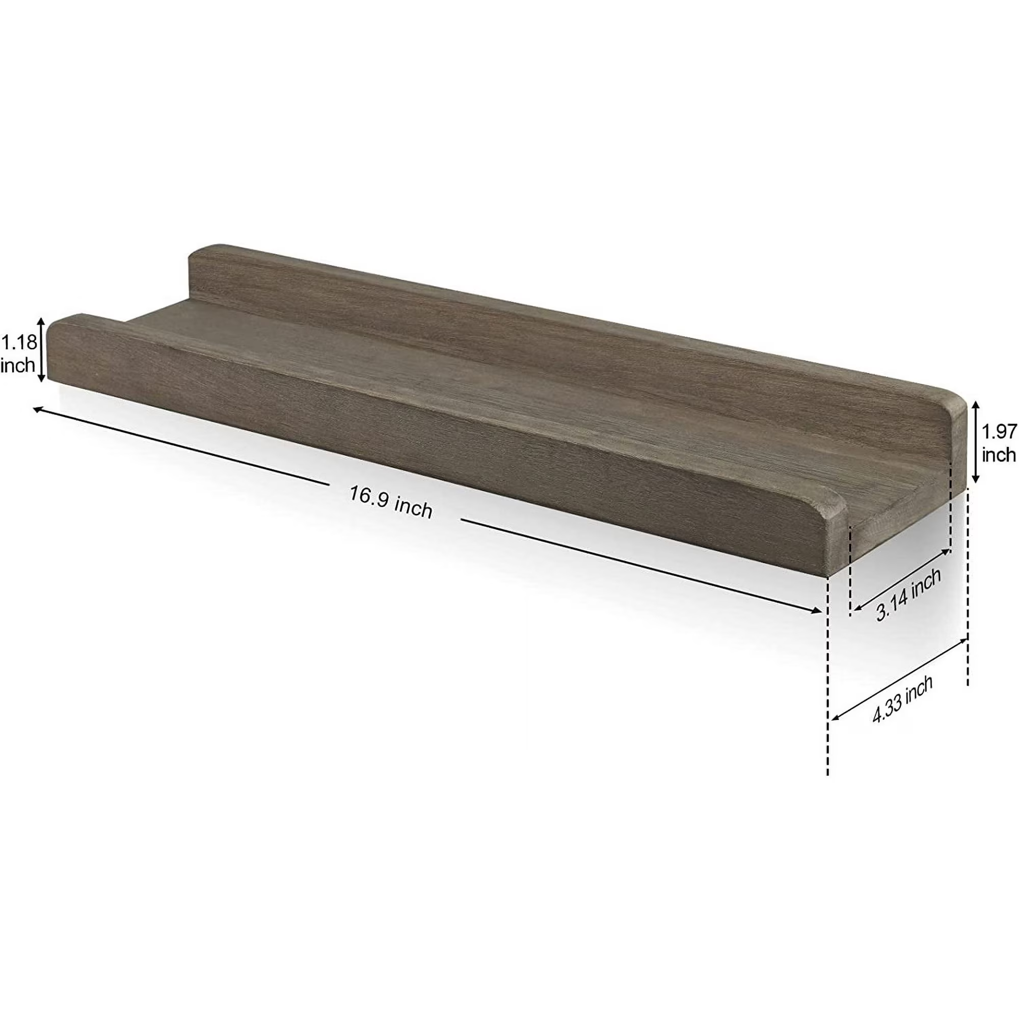 Wall Shelves with Ledge Wood Picture Shelf