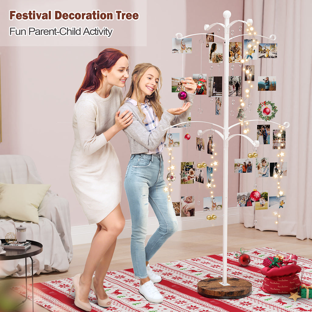 Metal Photo Display Tree,90 Clips Holder for 4x6, 5x7 Picture Frames Hanging