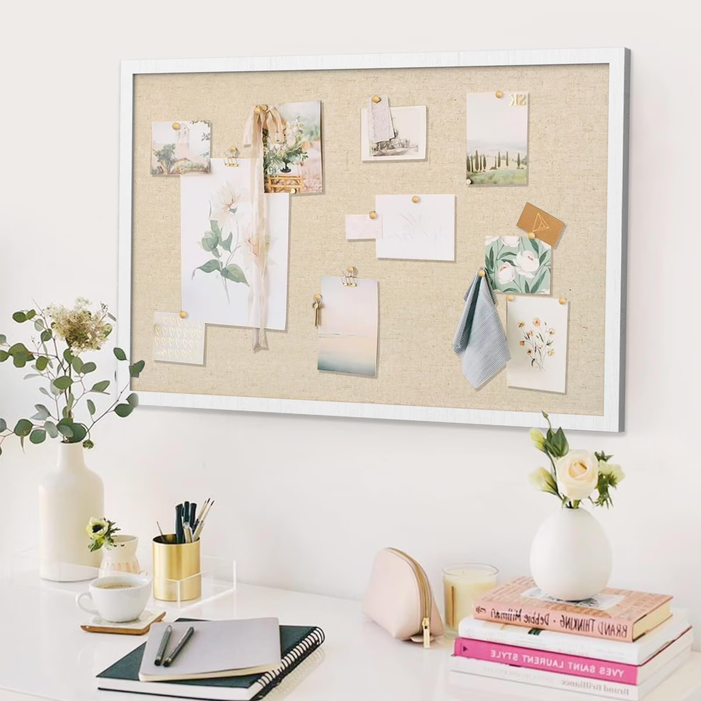 Large Bulletin Board 30x20 inch with Linen