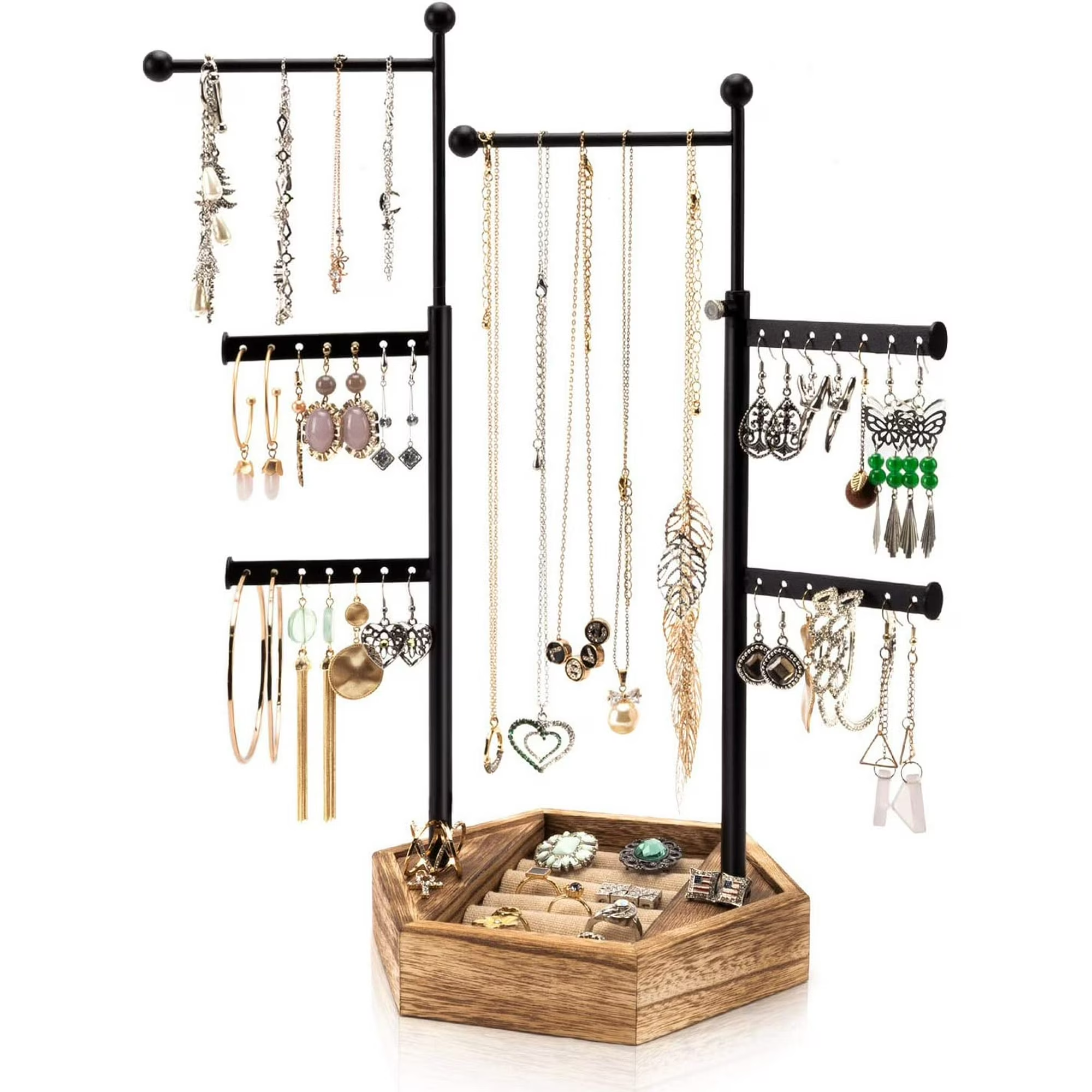 Jewelry Organizer Stand - 6 Tier Jewelry Rack