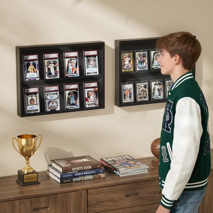 Graded Sports Card Display for Trading Card Collection
