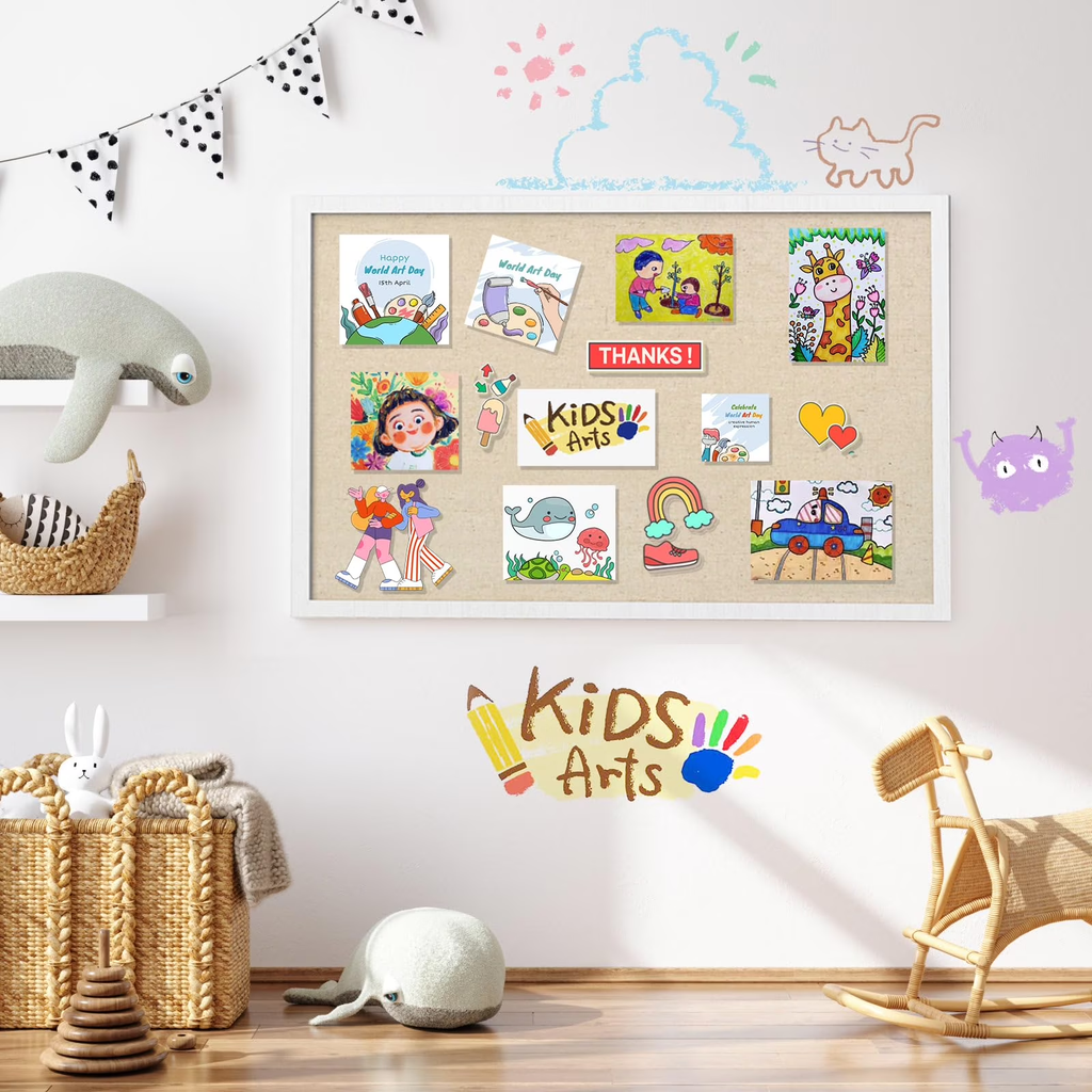 Large Bulletin Board 30x20 inch with Linen