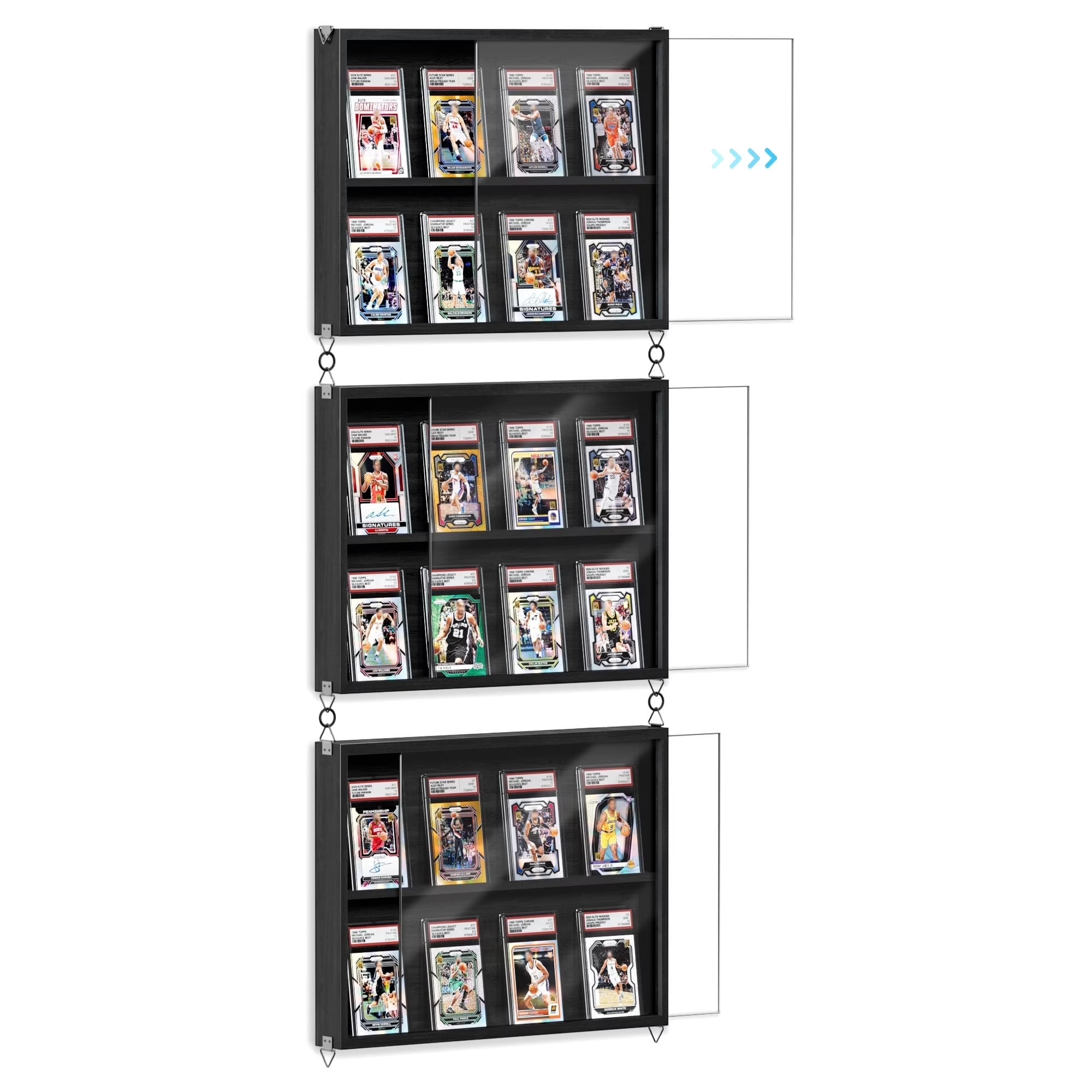 Graded Sports Card Display for Trading Card Collection