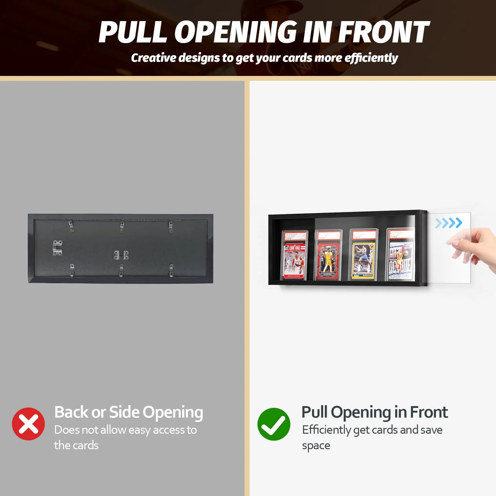 Wall Mount Trading Card Display Case