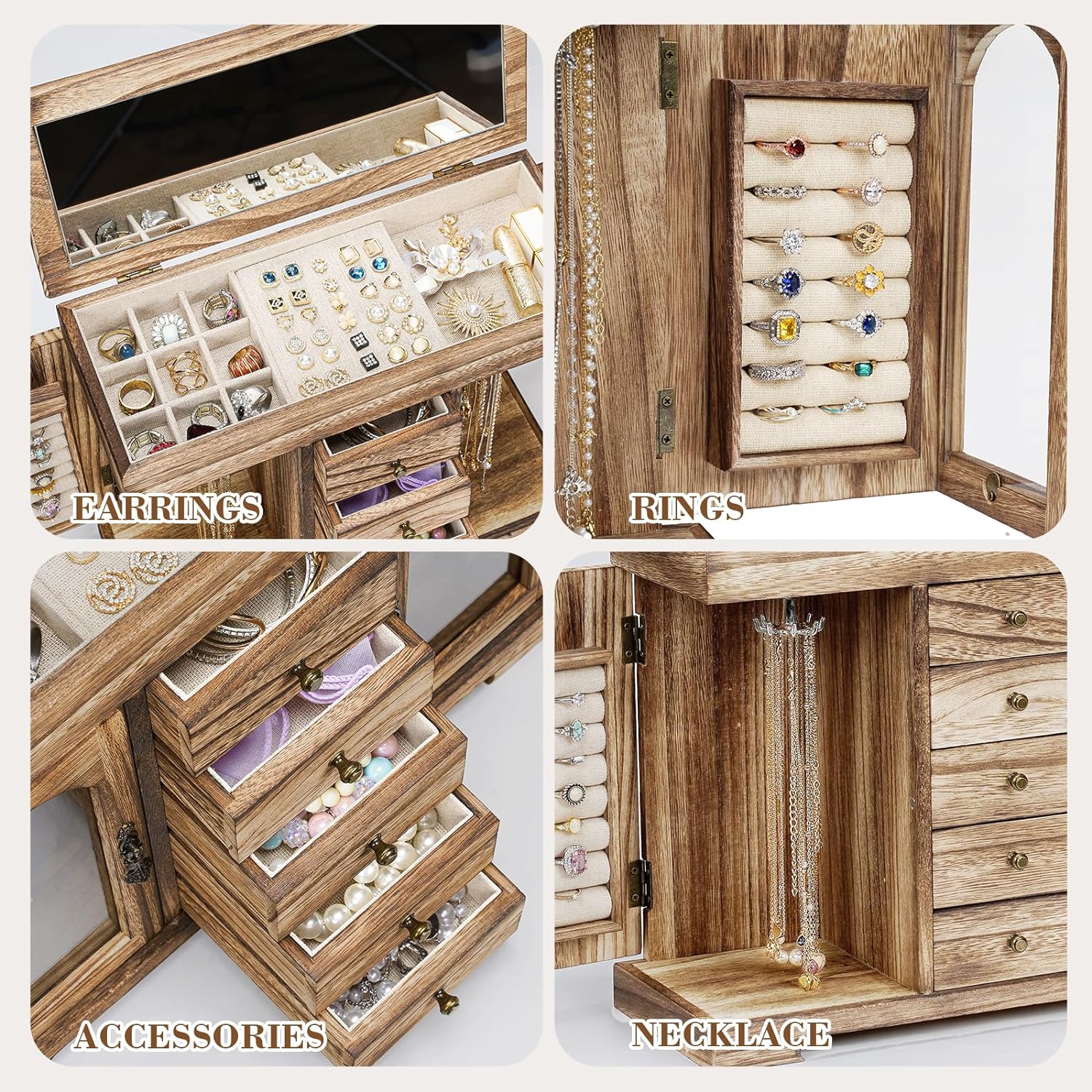 Sfugno Jewelry Box for Women Girls
