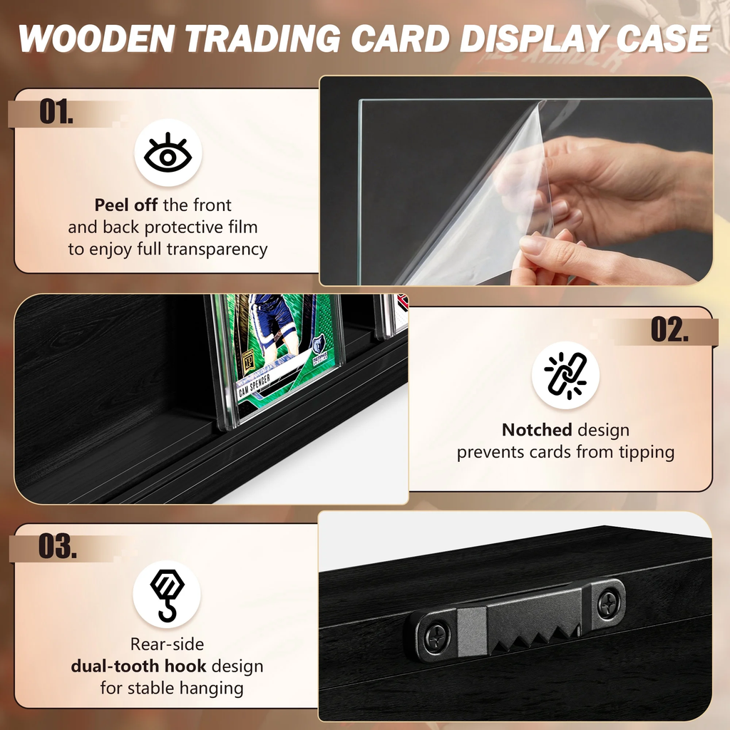 Graded Sports Card Display for Trading Card Collection