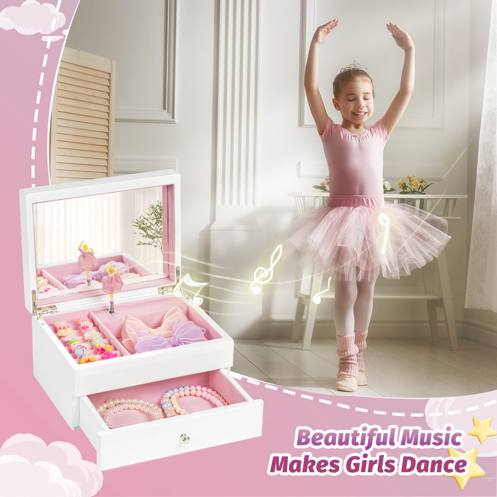 Wooden Kids Music Jewelry Box