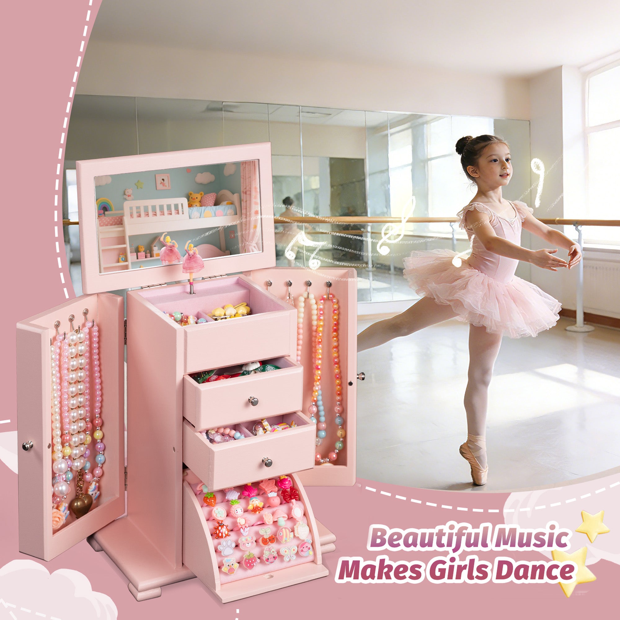 Musical Jewelry Box for Girls