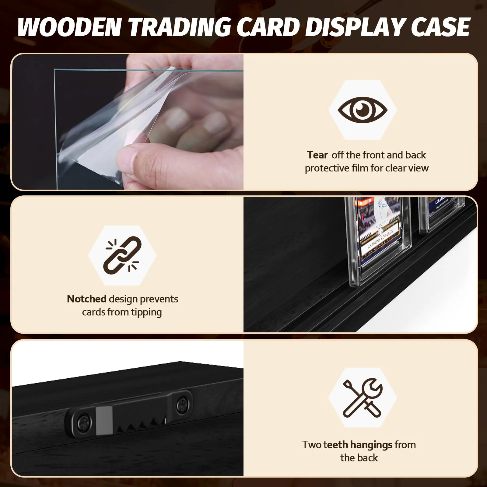 Wall Mount Trading Card Display Case