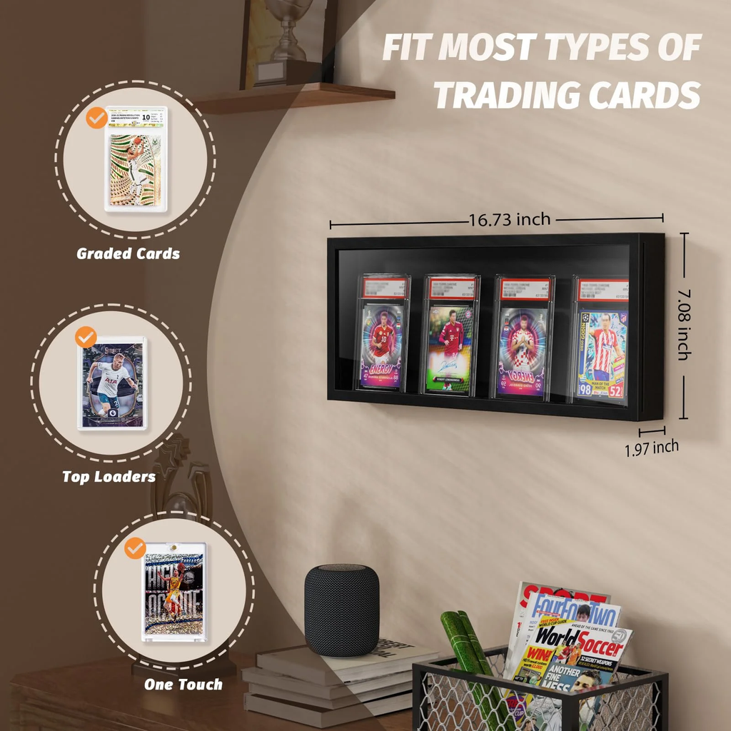 Wall Mount Trading Card Display Case