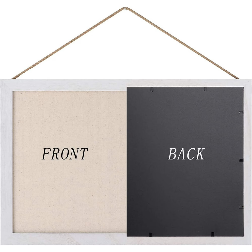 2-Pack Linen Wood Bulletin Boards