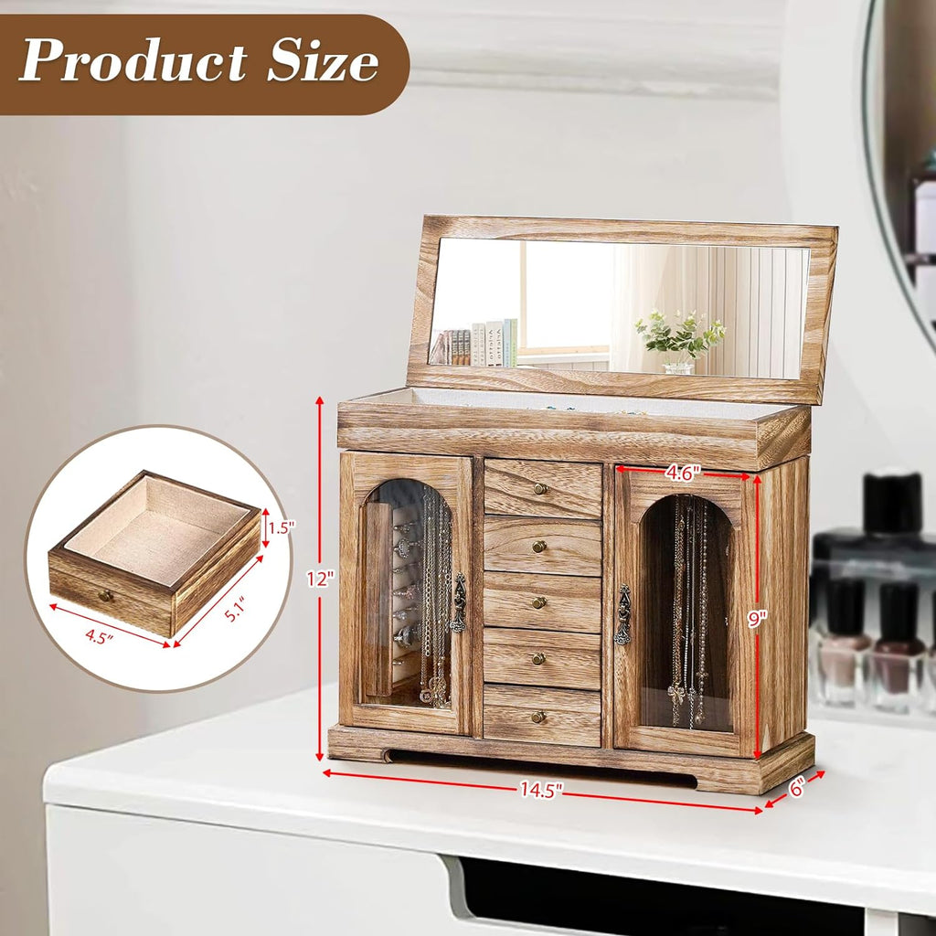 Sfugno Jewelry Box for Women Girls