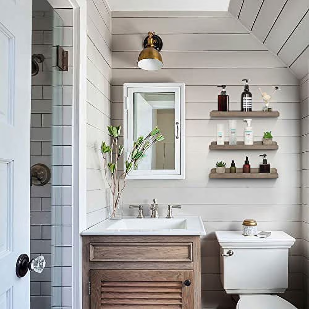 Wall Shelves with Ledge Wood Picture Shelf