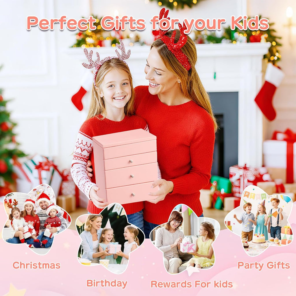 Musical Jewelry Box for Girls,Kids Jewelry Box with Spinning Dancer for Birthday Bedroom Decor