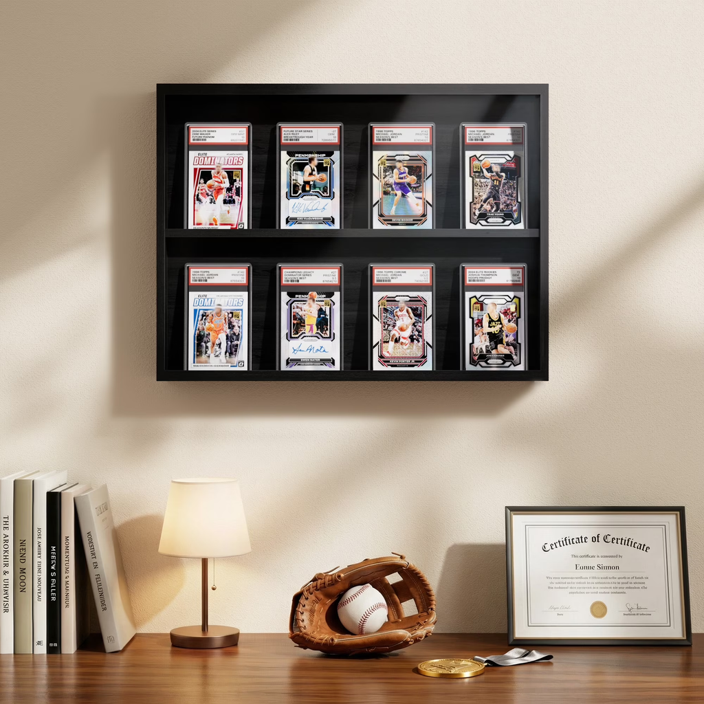 Graded Sports Card Display for Trading Card Collection