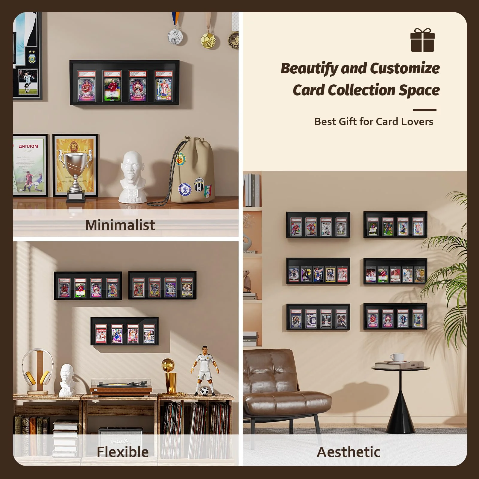 Wall Mount Trading Card Display Case