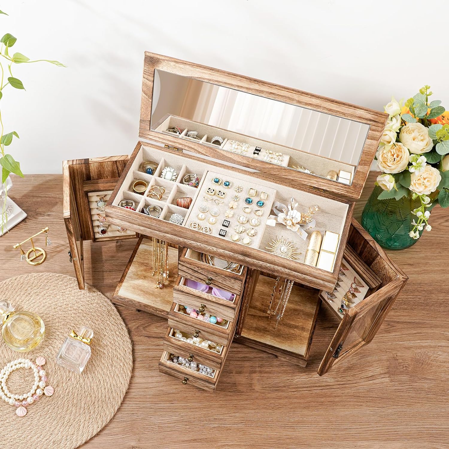 Sfugno Jewelry Box for Women Girls