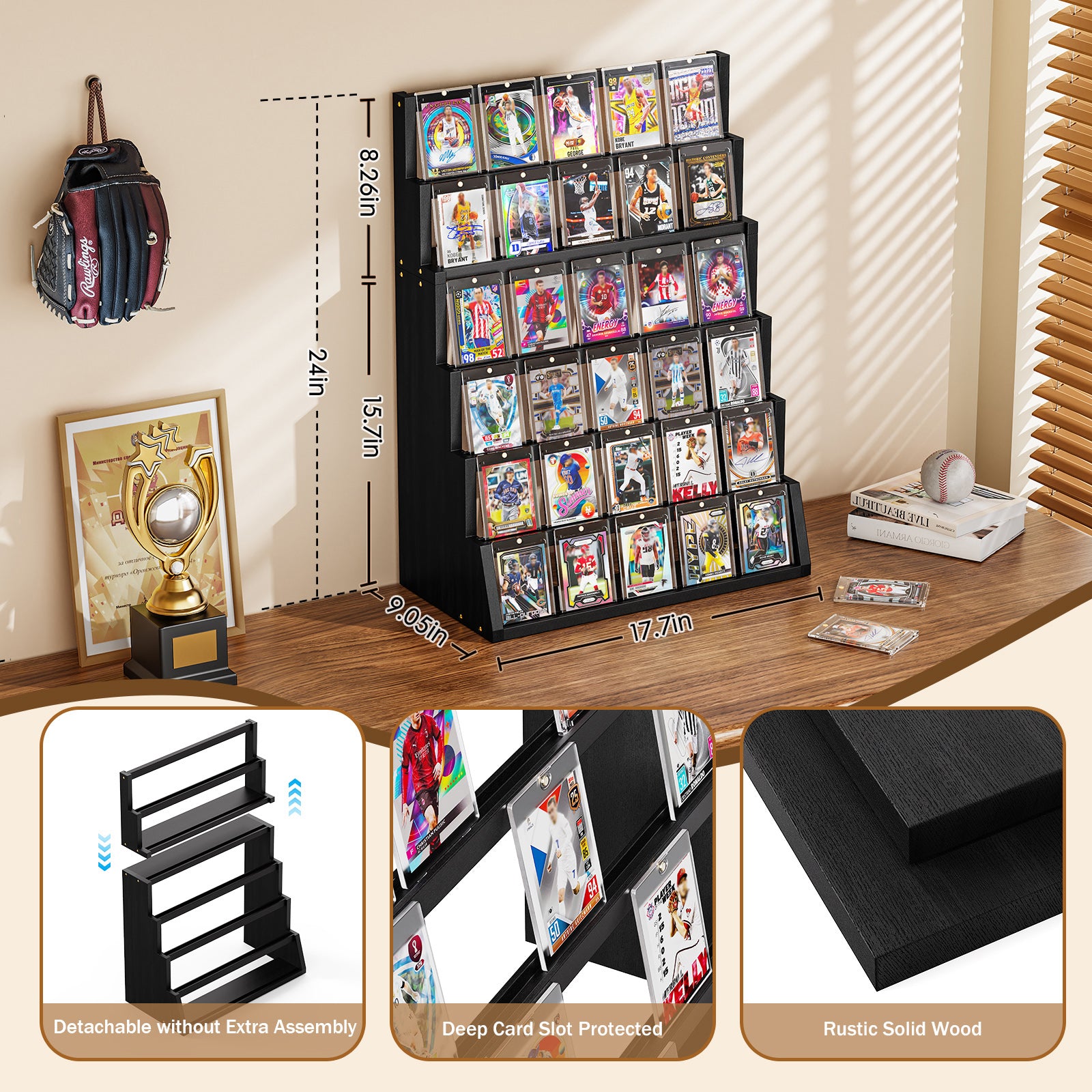 6 Tier Trading Card Display Stand