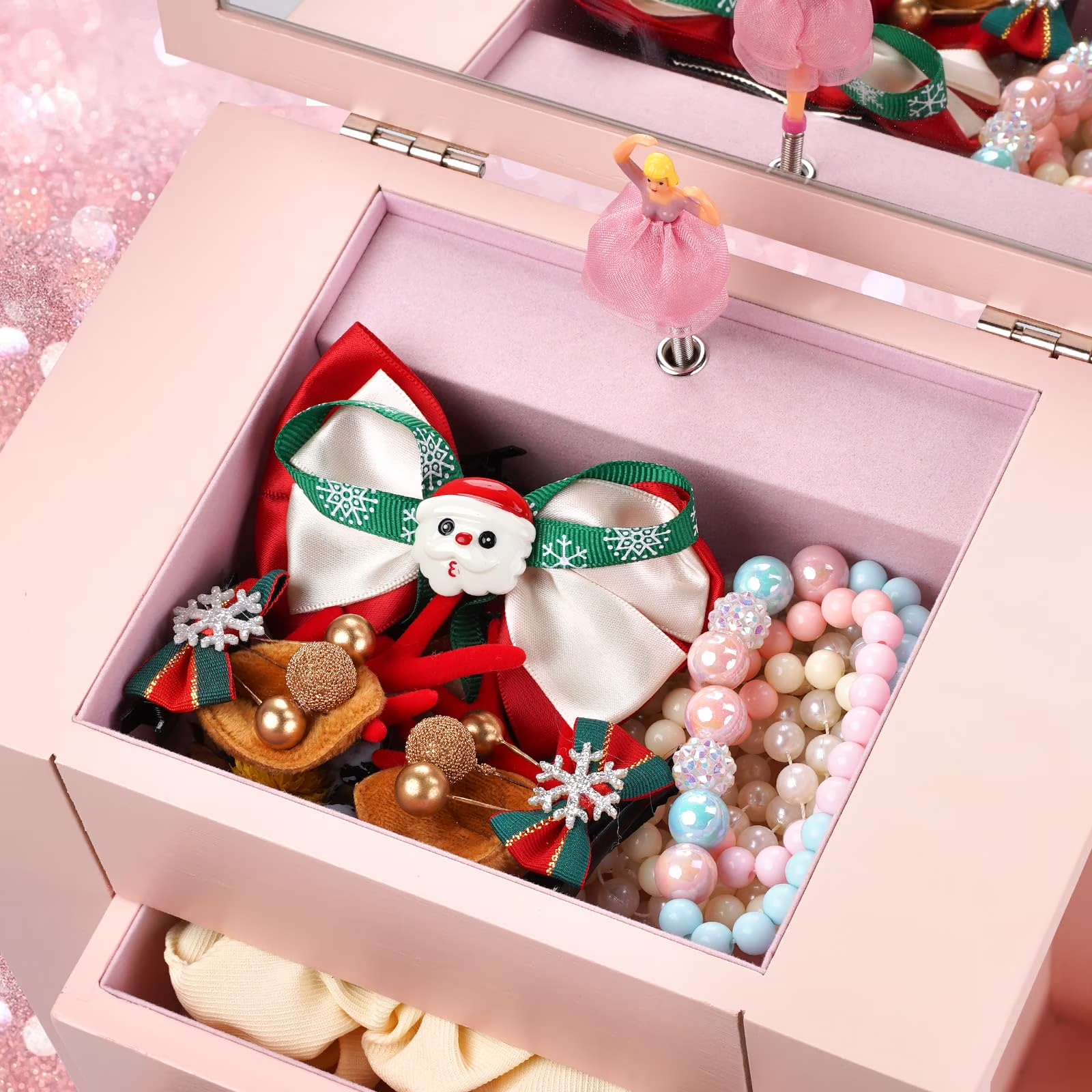 5 Layer Musical Jewelry Organizer with Spinning Dancer for Kids