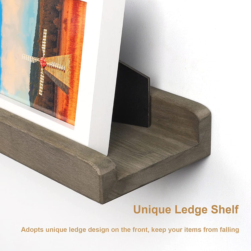 Wall Shelves with Ledge Wood Picture Shelf